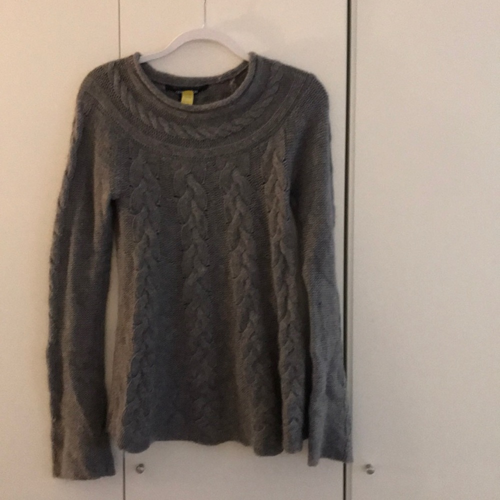 Quotation woven cashmere sweater